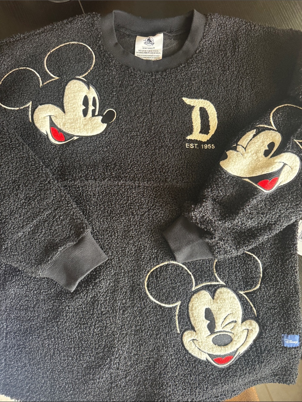 Disney Black Sherpa Mickey Mouse Spirit Jersey